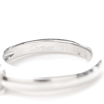 Cartier 18K White Gold Diamond .30ct Louis Ring 49 4.75 4 of 6