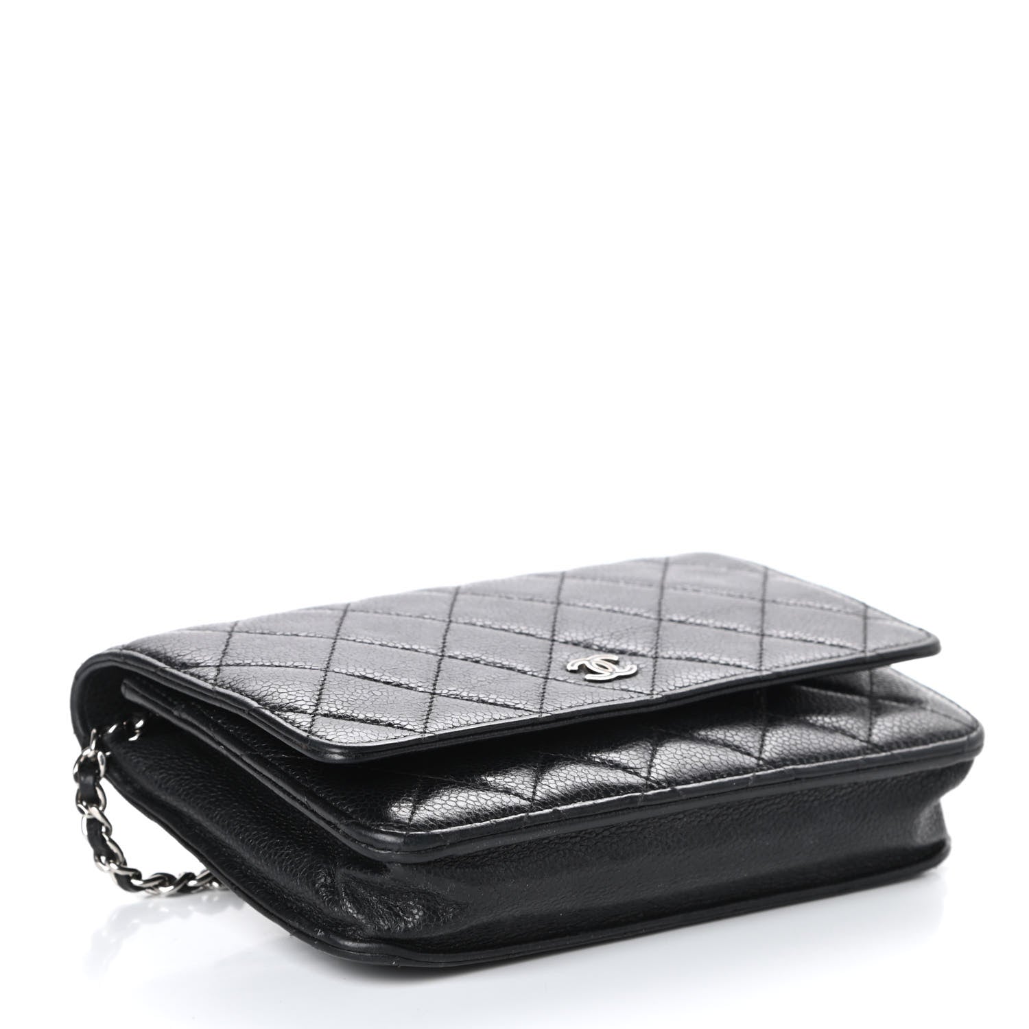 Chanel Caviar Quilted Wallet On Chain WOC Black 4 of 10