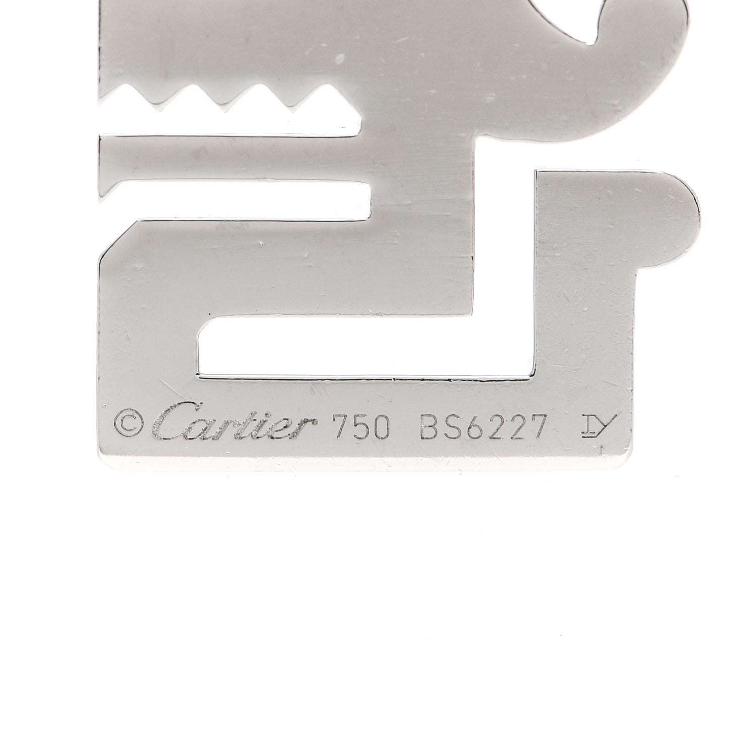 Cartier 18K White Gold Diamond Ruby Dragon Charm 3 of 3