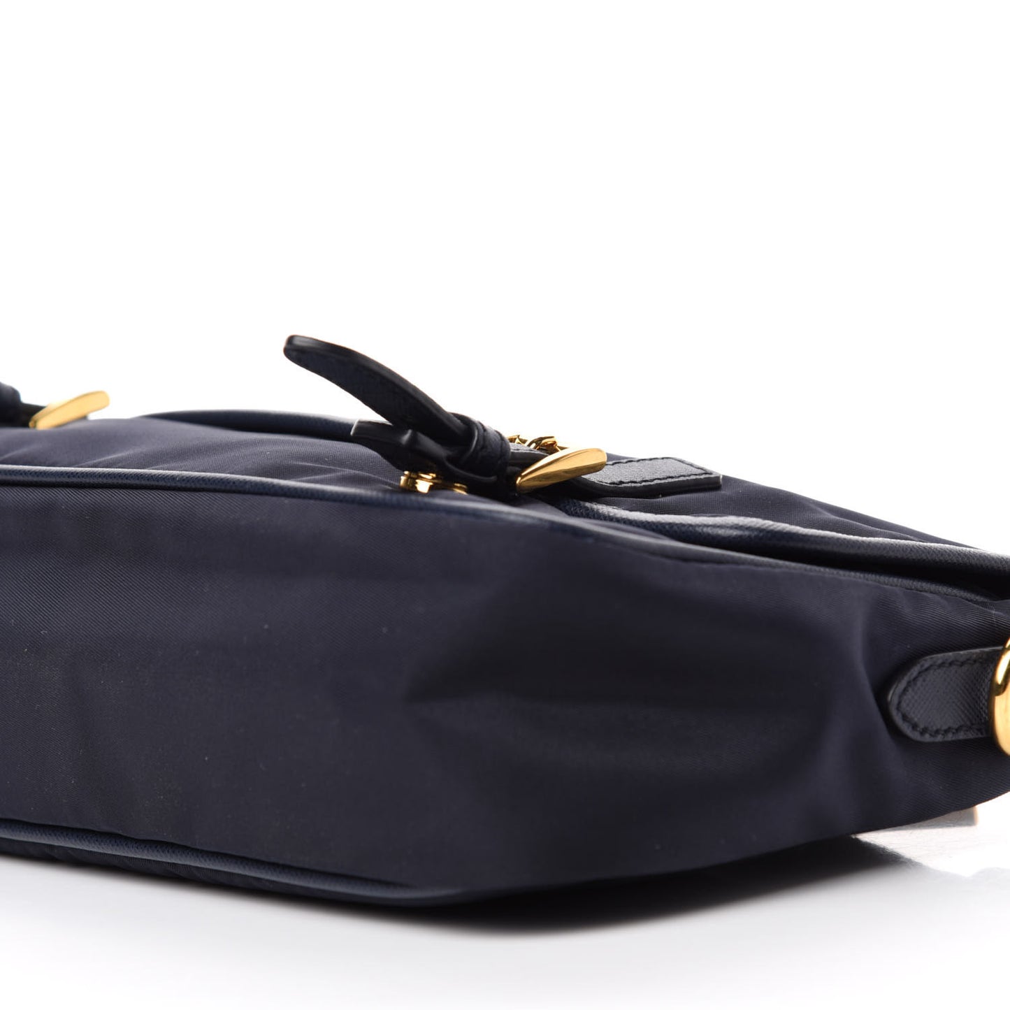 Tessuto Nylon Saffiano Small Messenger Bag Blue