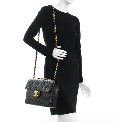 Chanel Lambskin Quilted Jumbo Single Flap Black 2 of 12