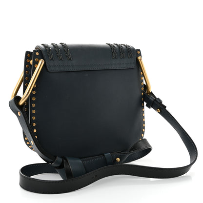 Chloe Calfskin Braided Small Hudson Shoulder Bag Blue 3 of 12