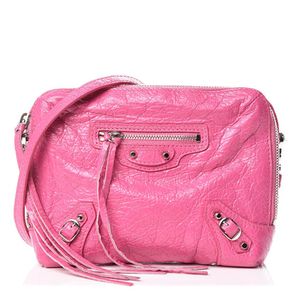 Balenciaga Agneau Arena Classic Silver Hardware XS Reporter Crossbody Rose Flamingo 1 of 9
