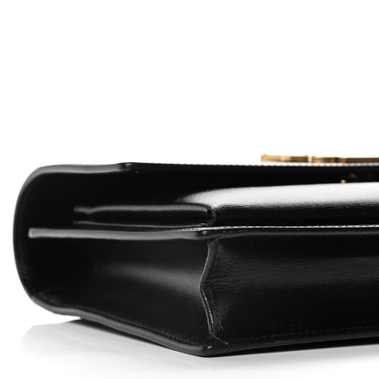 Saint Laurent Smooth Calfskin Medium Monogram Sunset Satchel Black 8 of 19