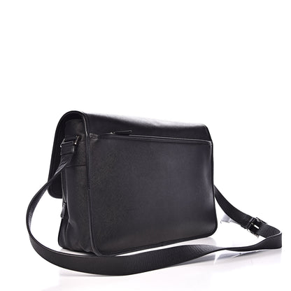 Prada Saffiano Travel Messenger Bag Black 3 of 17