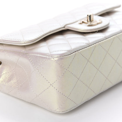 Chanel Iridescent Lambskin Quilted Mini Rectangular Flap Ivory 6 of 11