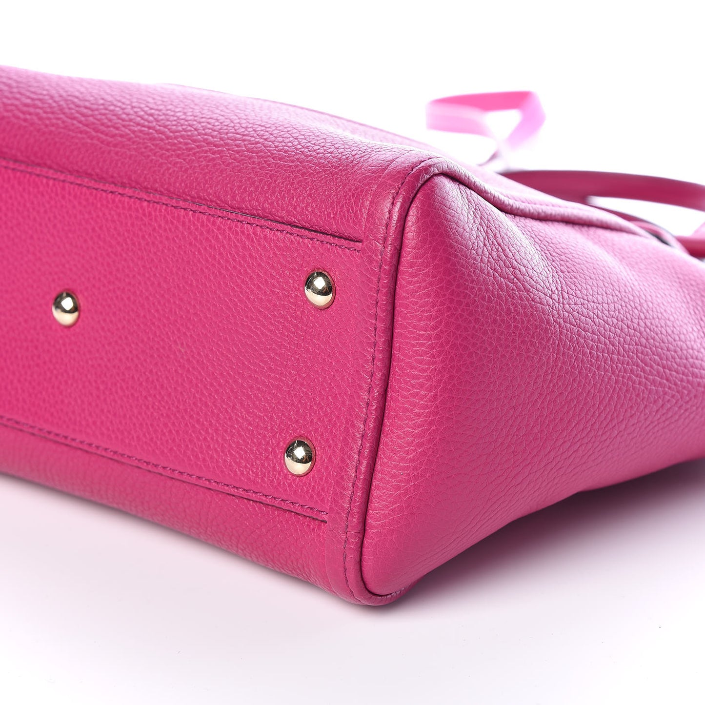 Pebbled Calfskin Small Soho Top Handle Bag Bright Bougainvillea