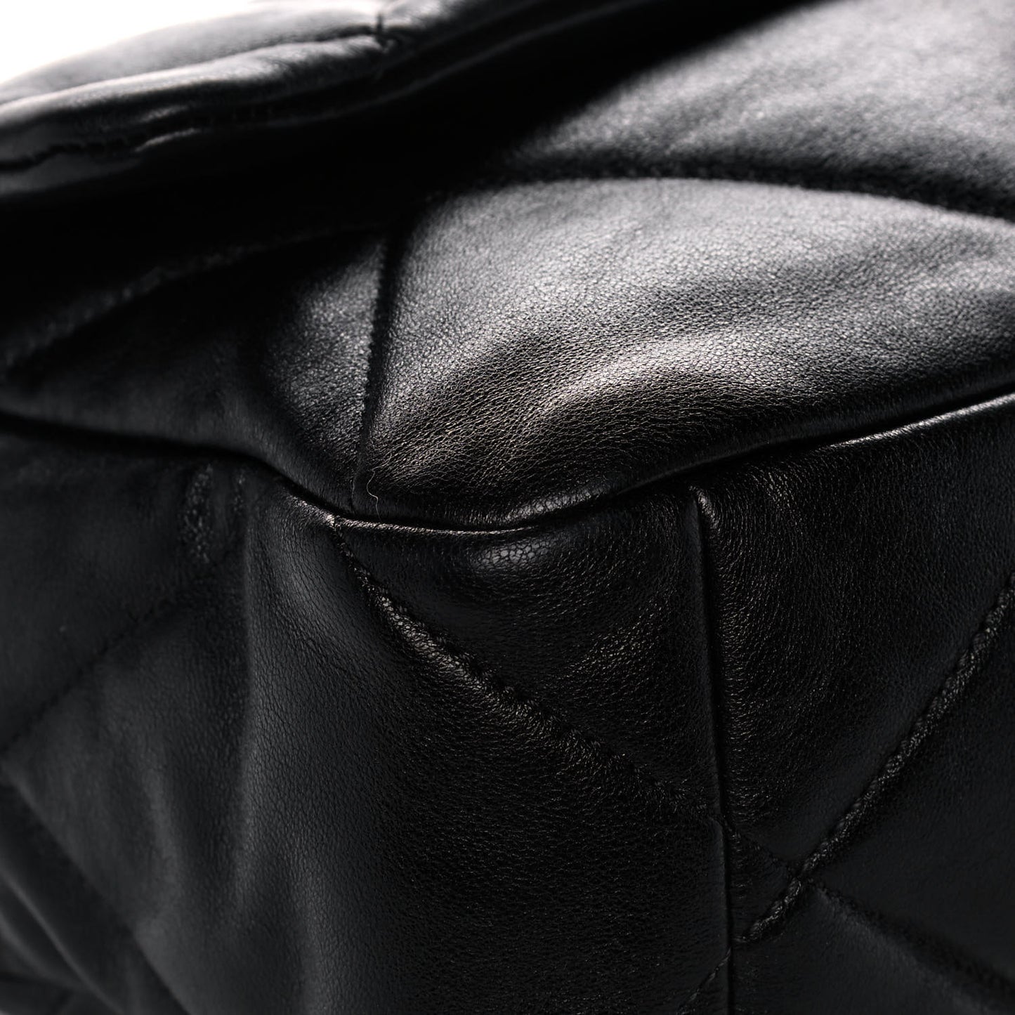 Goatskin Quilted Large Chanel 19 Flap Black