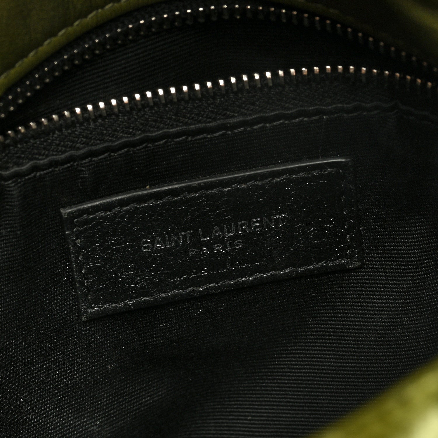 Saint Laurent Crushed Velvet Quilted Small Loulou Puffer Monogram Chain Satchel Green 6 of 8