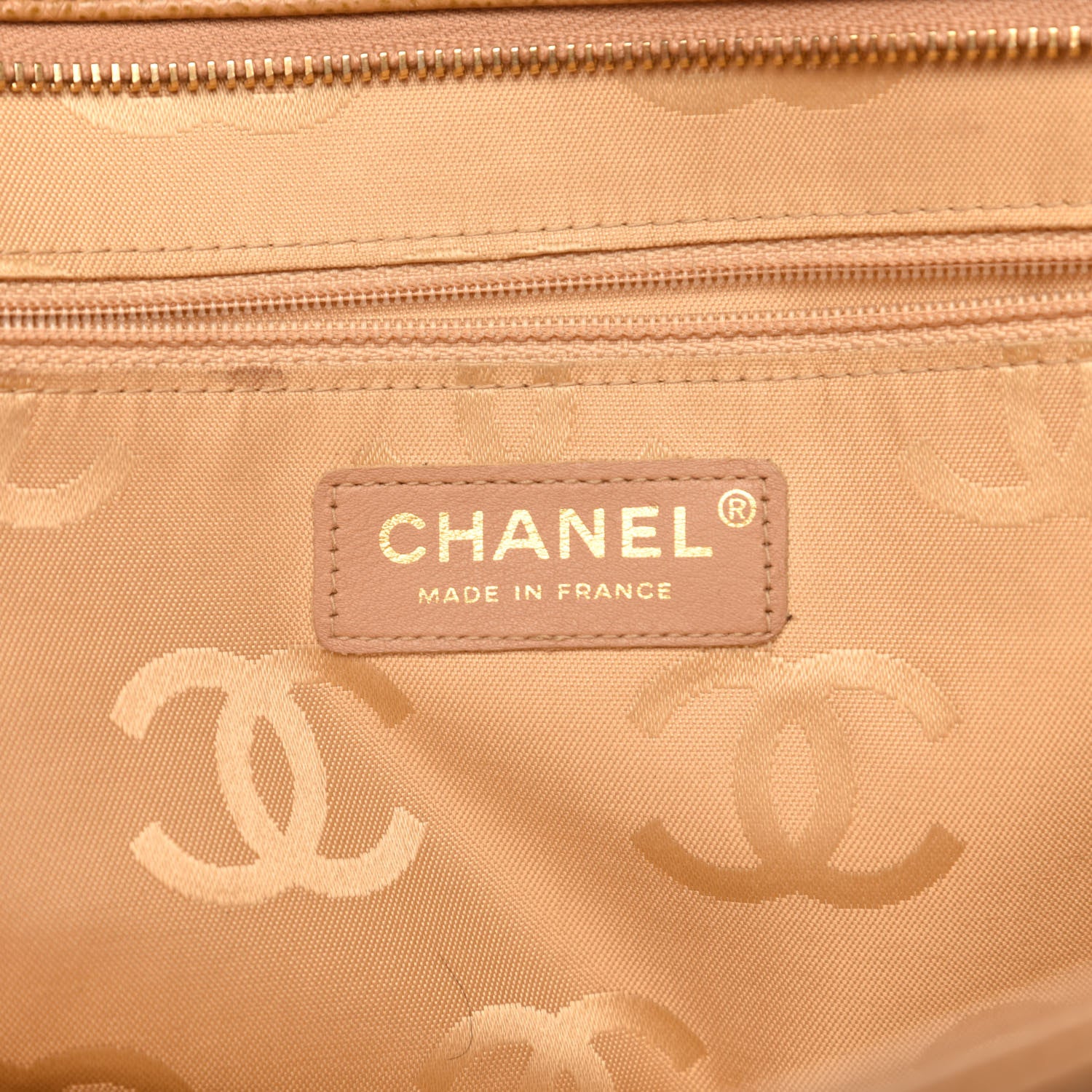 Chanel Caviar CC Shoulder Bag Beige 6 of 10