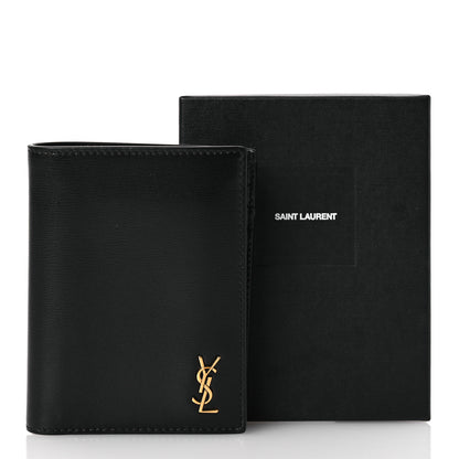Saint Laurent Calfskin Techno Credit Card Wallet Black 12 of 12