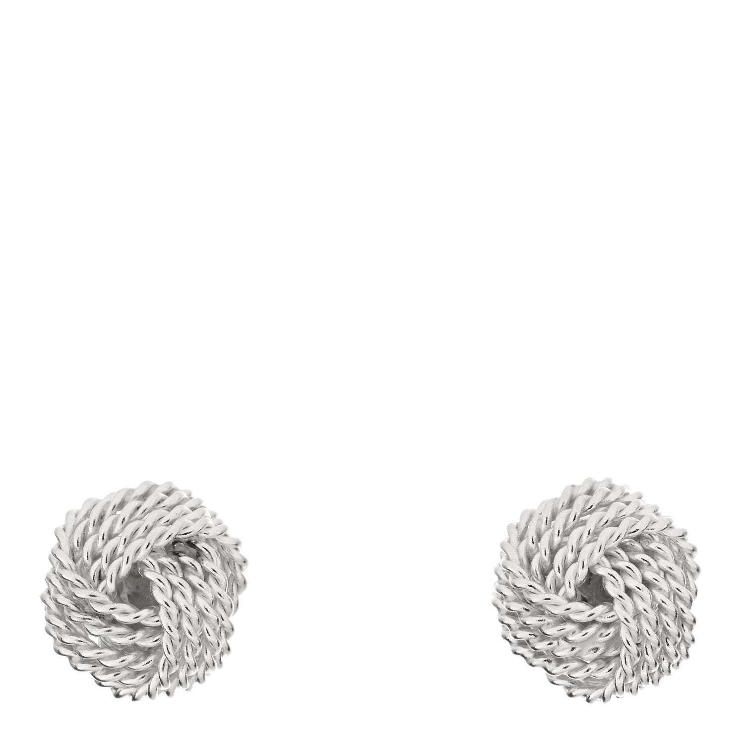 Tiffany Sterling Silver Twist Knot Earrings 1 of 4