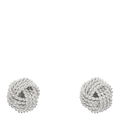 Tiffany Sterling Silver Twist Knot Earrings 1 of 4