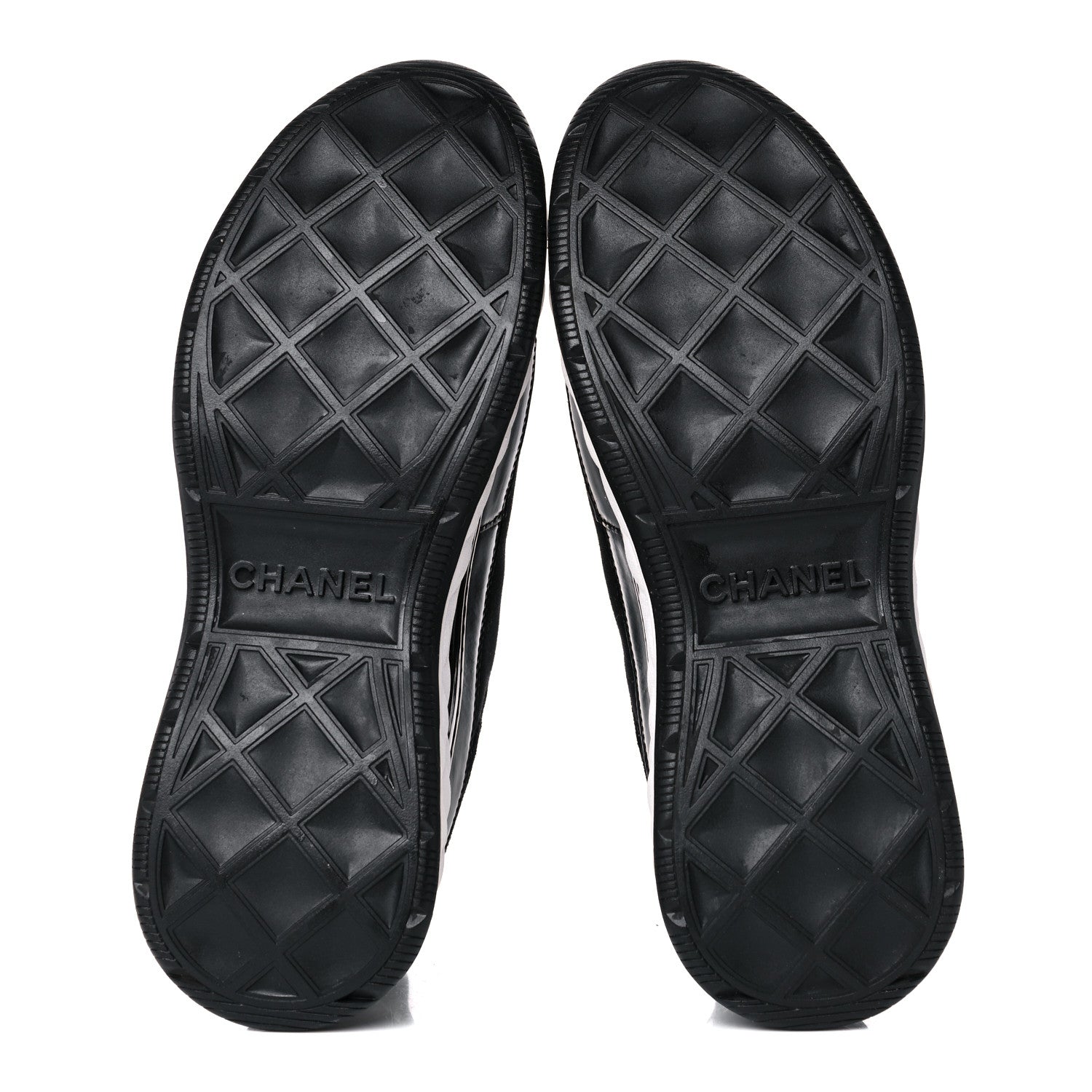 Chanel Velvet Calfskin Mixed Fibers CC Sneakers 38.5 Black 5 of 10