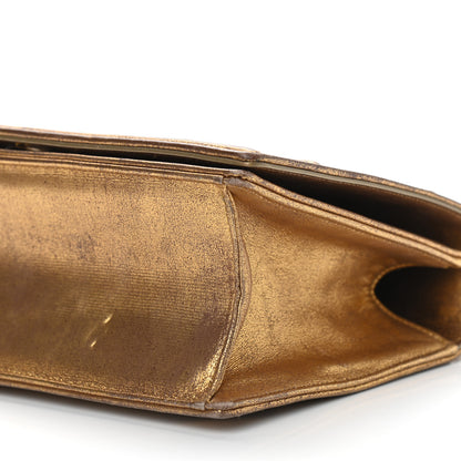 Christian Dior Metallic Brushed Calfskin Medium Diorama Flap Bag Gold 7 of 10