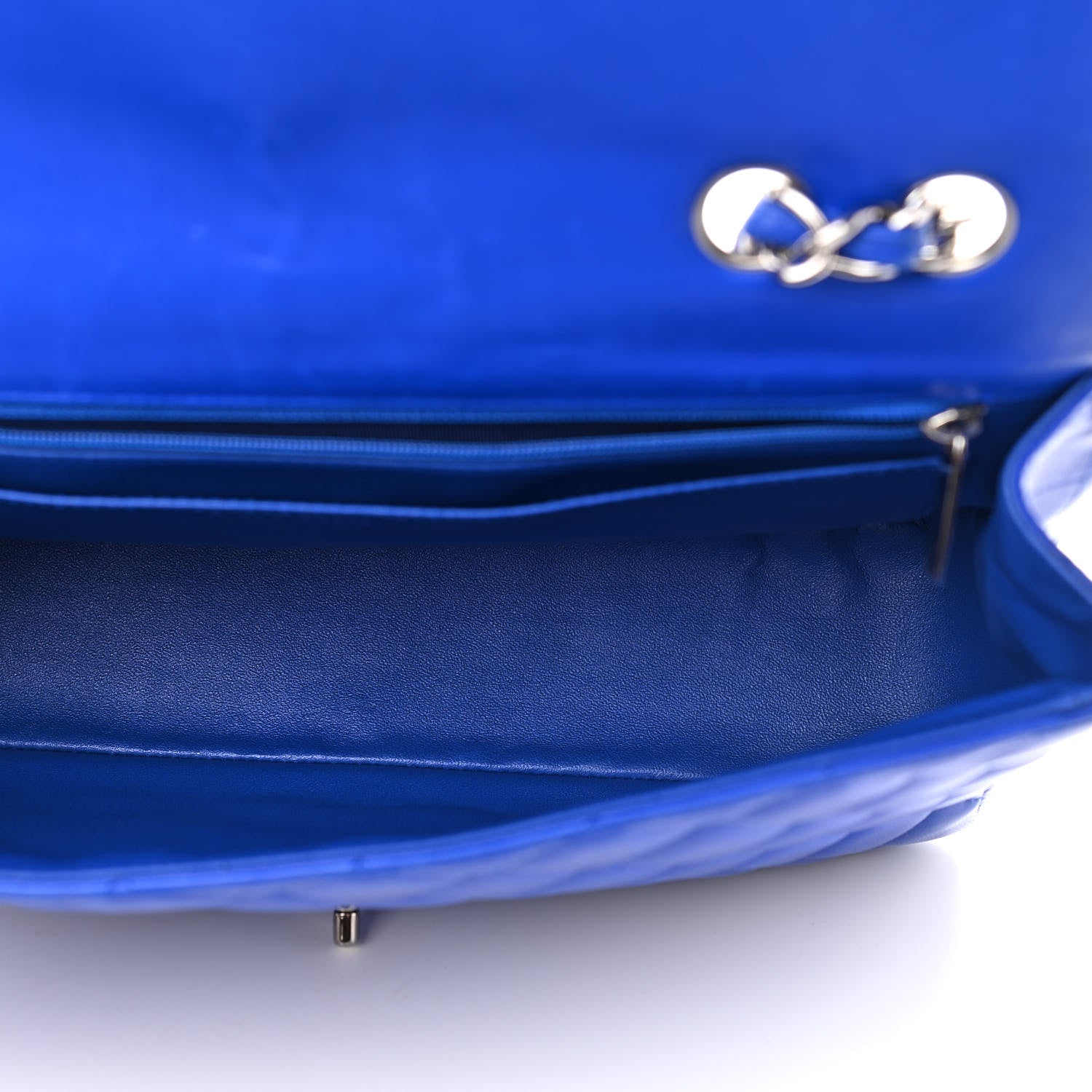 Chanel Lambskin Quilted Jumbo Single Flap Blue 5 of 13