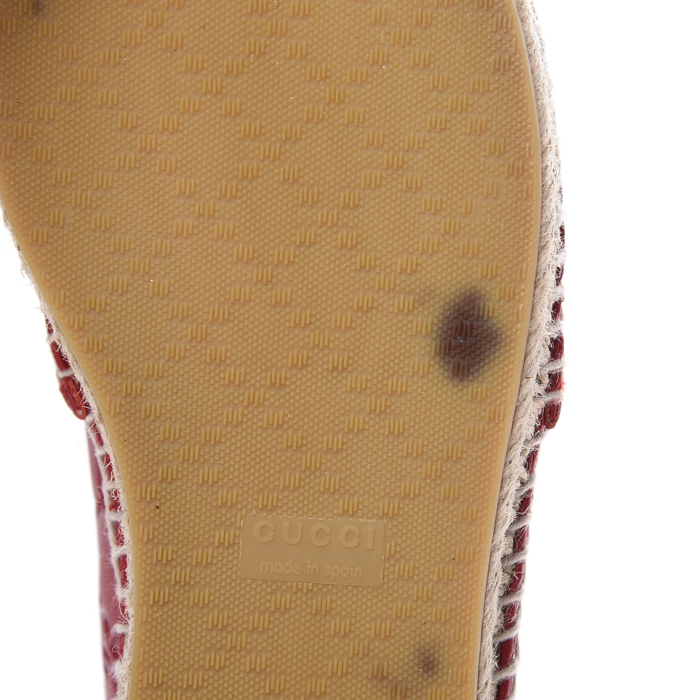 Guccissima Signature Espadrilles 38.5 Hibiscus Red