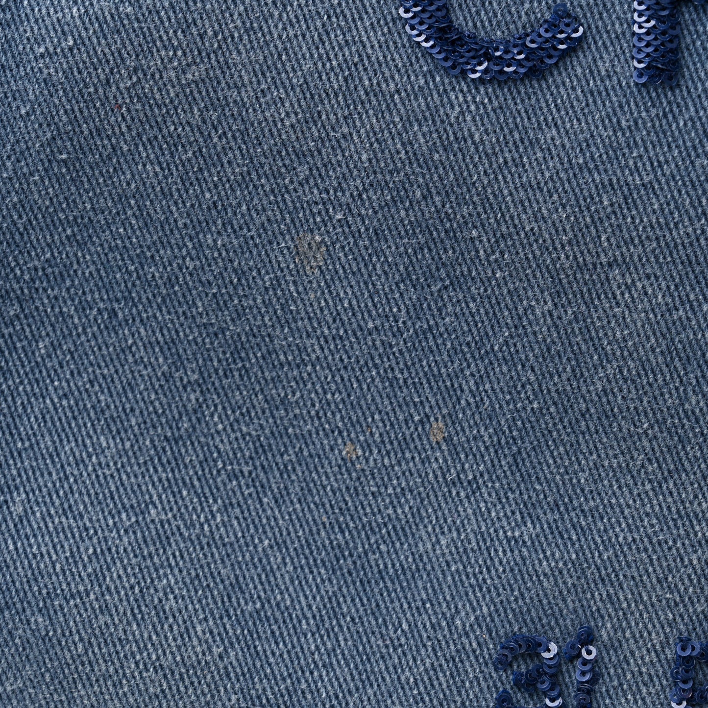 Canvas Sequin Medium Deauville Tote Navy