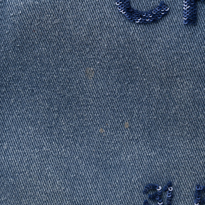 Chanel Canvas Sequin Medium Deauville Tote Navy 17 of 20