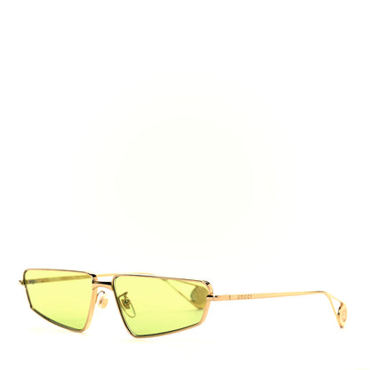 Gucci Metal Cat Eye Sunglasses GG0537S Gold Green 1 of 7