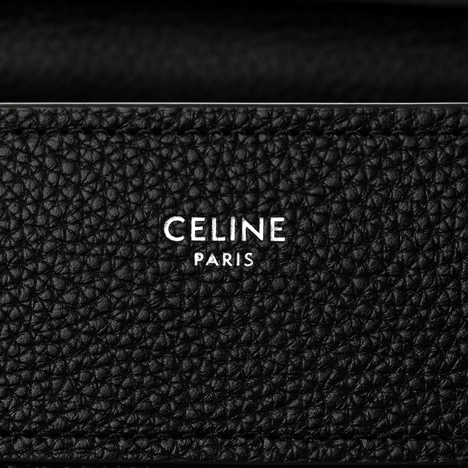 Celine Drummed Calfskin Micro Luggage Black 6 of 10