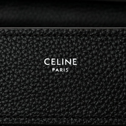 Celine Drummed Calfskin Micro Luggage Black 6 of 10
