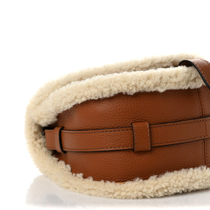 Chloe Calfskin Shearling Small Marcie Saddle Bag Bag Tan 6 of 7