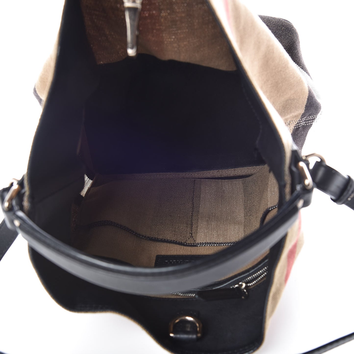Canvas Mega Check Medium Ashby Hobo Black