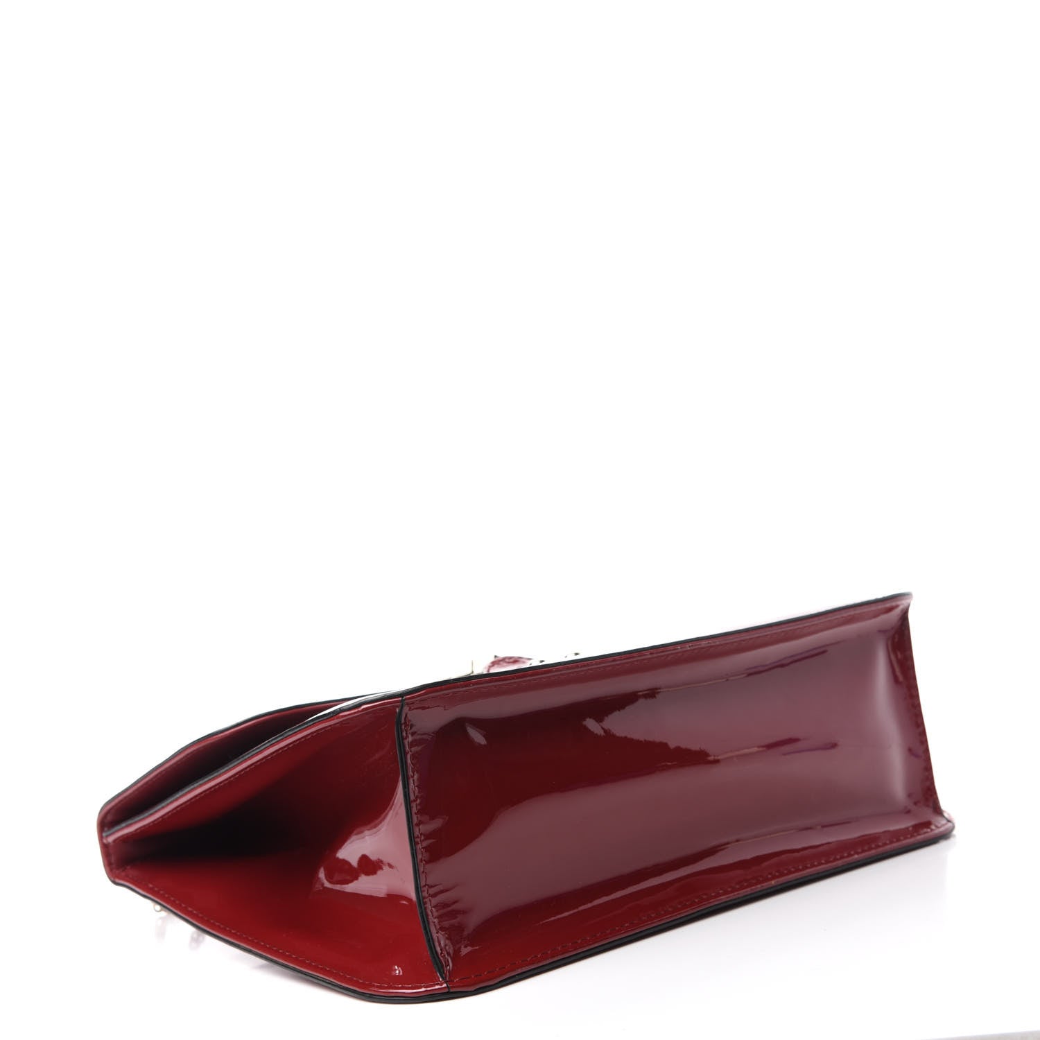 Valentino Garavani Patent Large Glam Lock Rockstud Flap Red 4 of 13