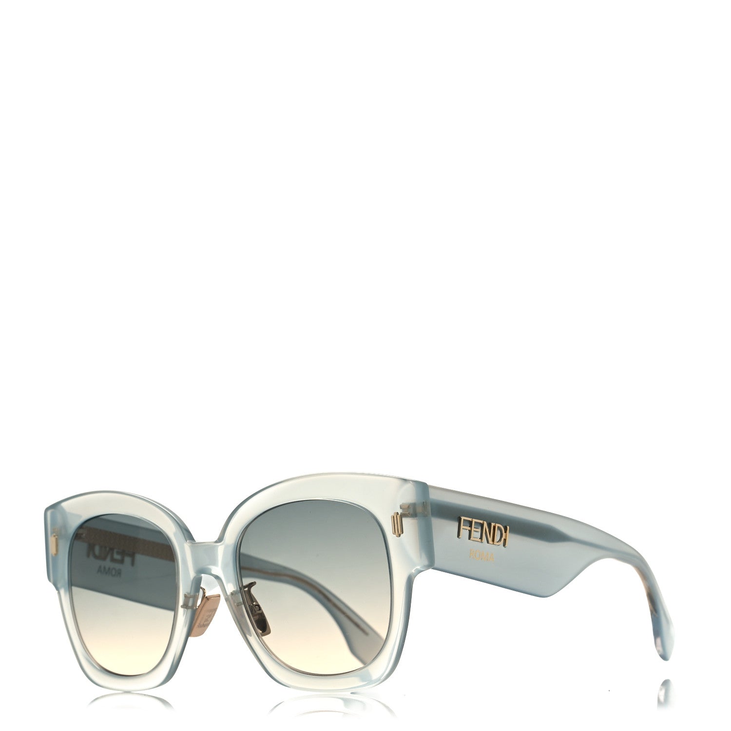 Fendi Acetate Fendi Square Sunglasses FF 0458/G/S Light Blue 1 of 7