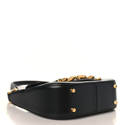 Valentino Garavani Calfskin Small Vlogo Chain Shoulder Bag Black 4 of 8