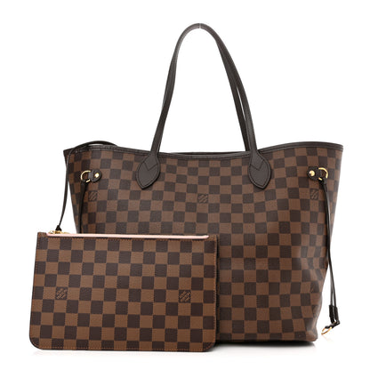 Louis Vuitton Damier Ebene Neo Neverfull MM Rose Ballerine 1 of 12
