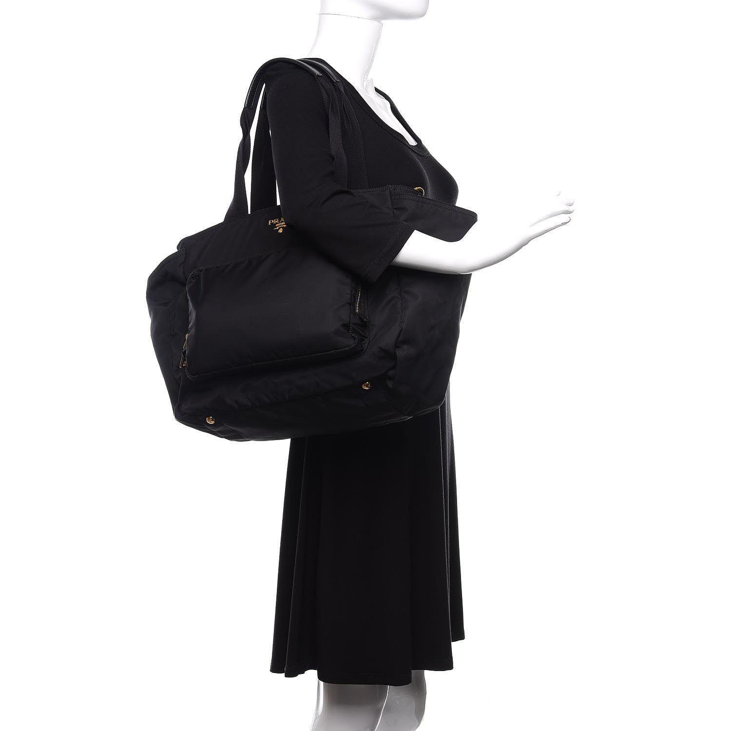 Prada Tessuto Nylon Vela Diaper Bag Black 2 of 14