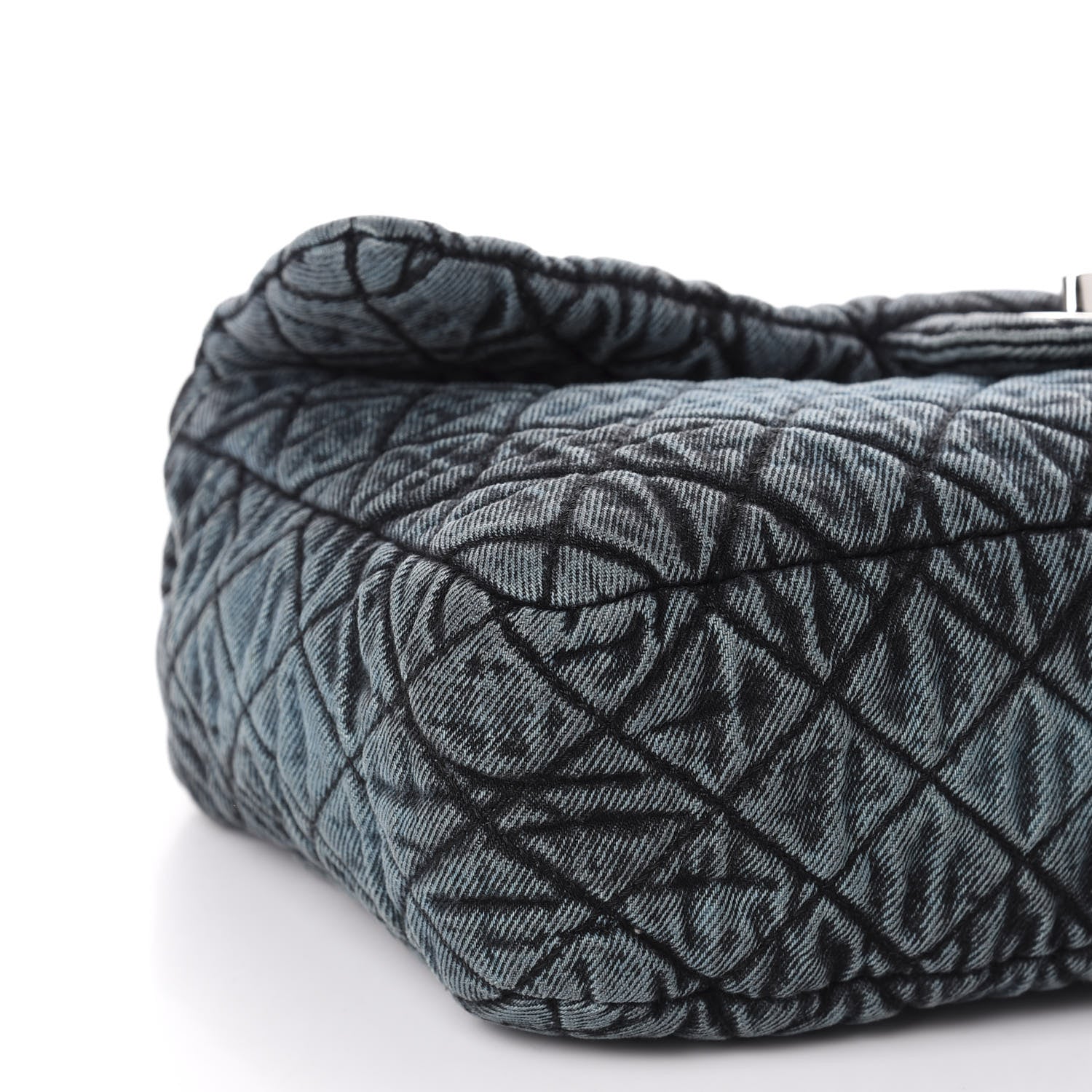 Chanel Denim Quilted Denimpression Flap Green Blue 7 of 11