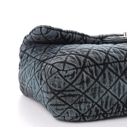 Chanel Denim Quilted Denimpression Flap Green Blue 7 of 11