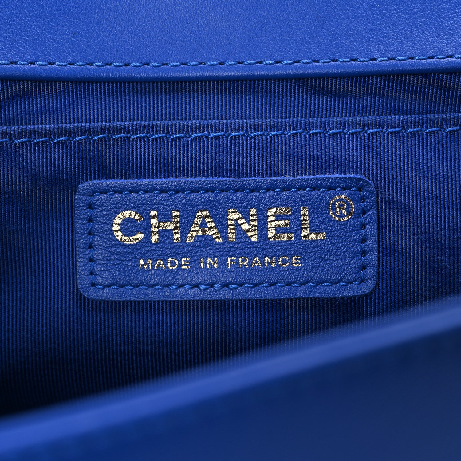 Chanel Lambskin Chevron Quilted Medium Boy Flap Blue 6 of 10