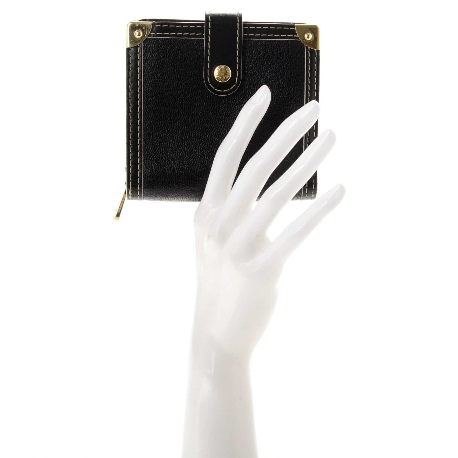 Louis Vuitton Suhali Compact Zipped Wallet Black 2 of 7
