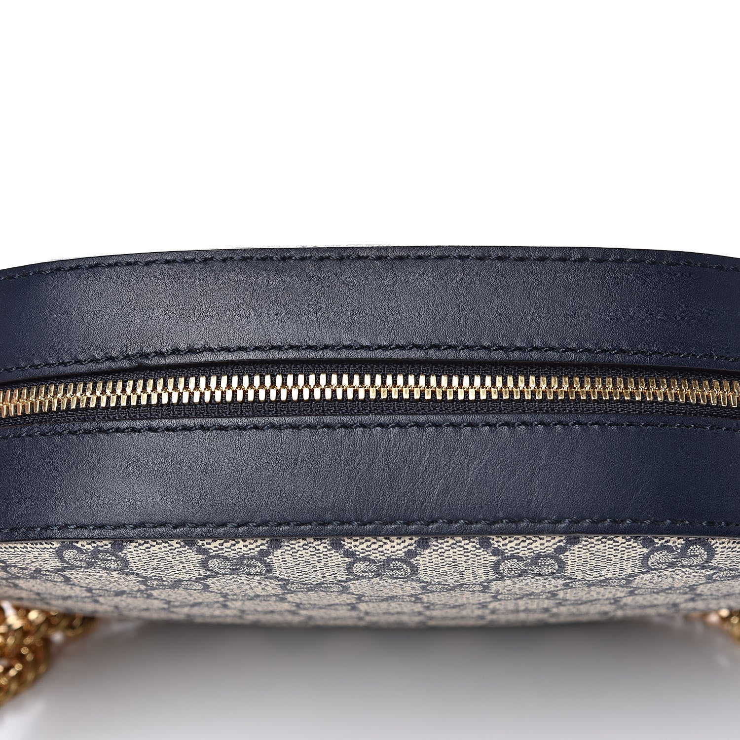 Gucci GG Supreme Monogram Mini Chain Shoulder Bag Beige Blue 11 of 12