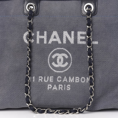 Chanel Canvas Medium Deauville Tote Blue 10 of 10