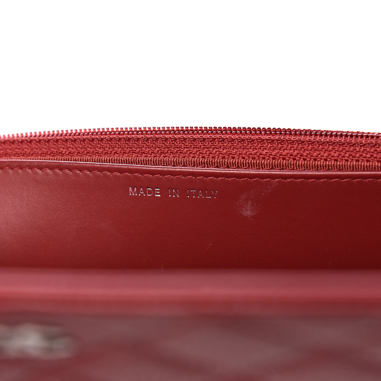 Chanel Caviar Quilted Wallet on Chain WOC Red 7 of 11
