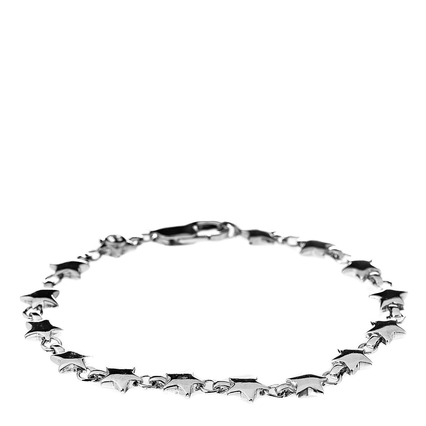 Sterling Silver Chain of Stars Bracelet