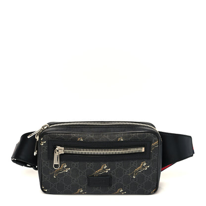 Gucci Soft GG Supreme Monogram Tigers Belt Bag Black Multicolor 1 of 9