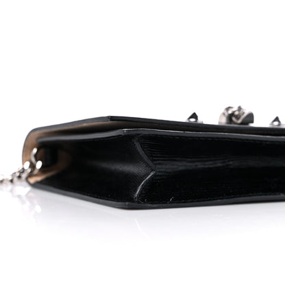 Alexander McQueen Calfskin Lizard Embossed Skull Crossbody Black 7 of 9