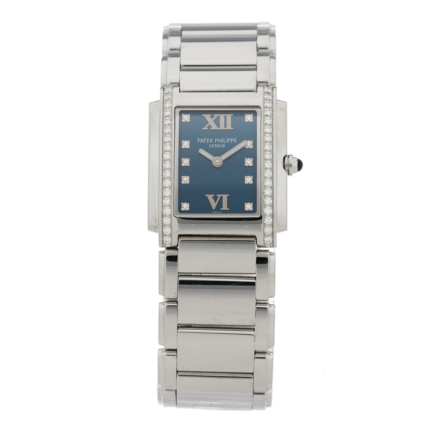 Stainless Steel Diamond 25mm Twenty-4 Quartz Watch Blue 4910/10A-012