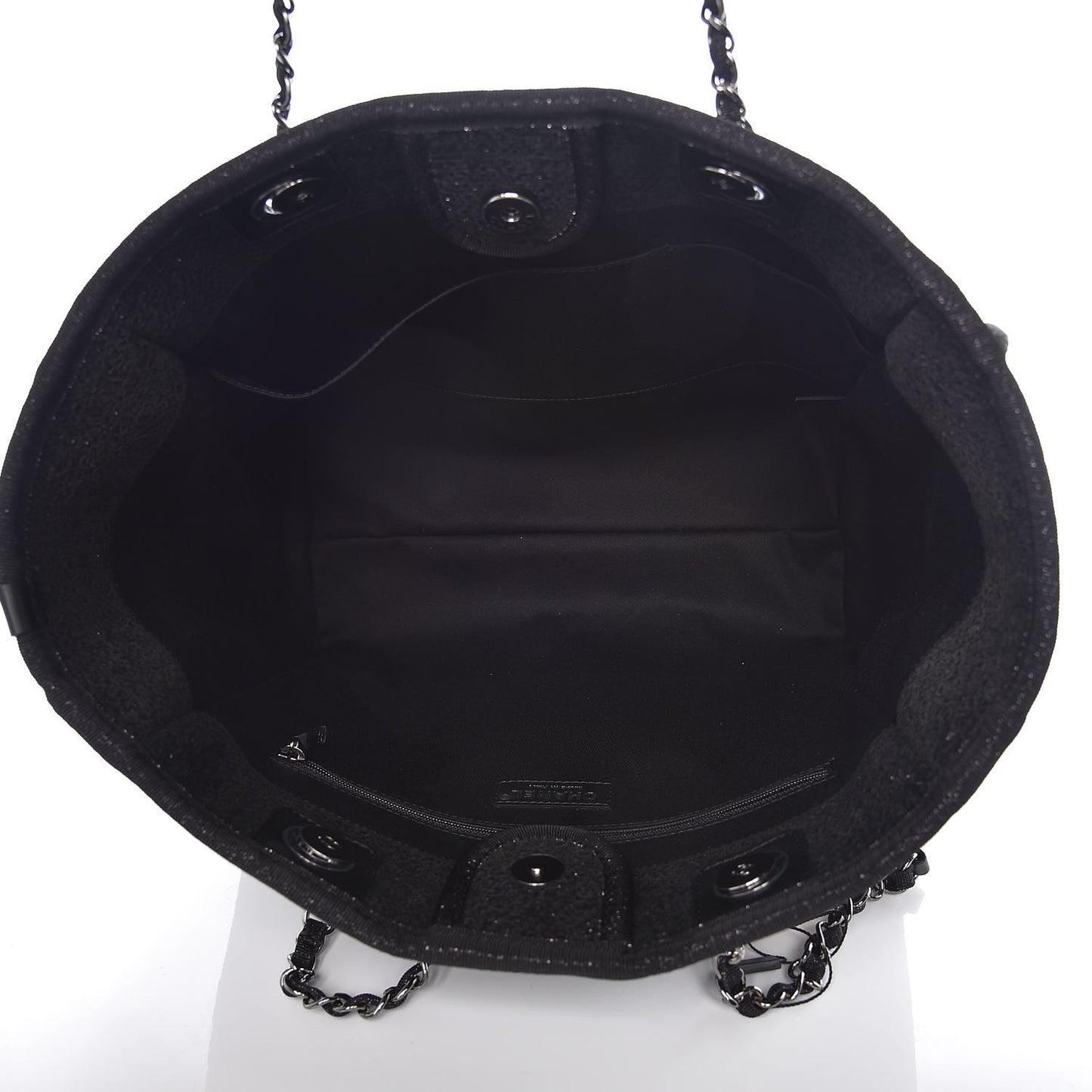 Lurex Boucle Small Deauville Tote Black