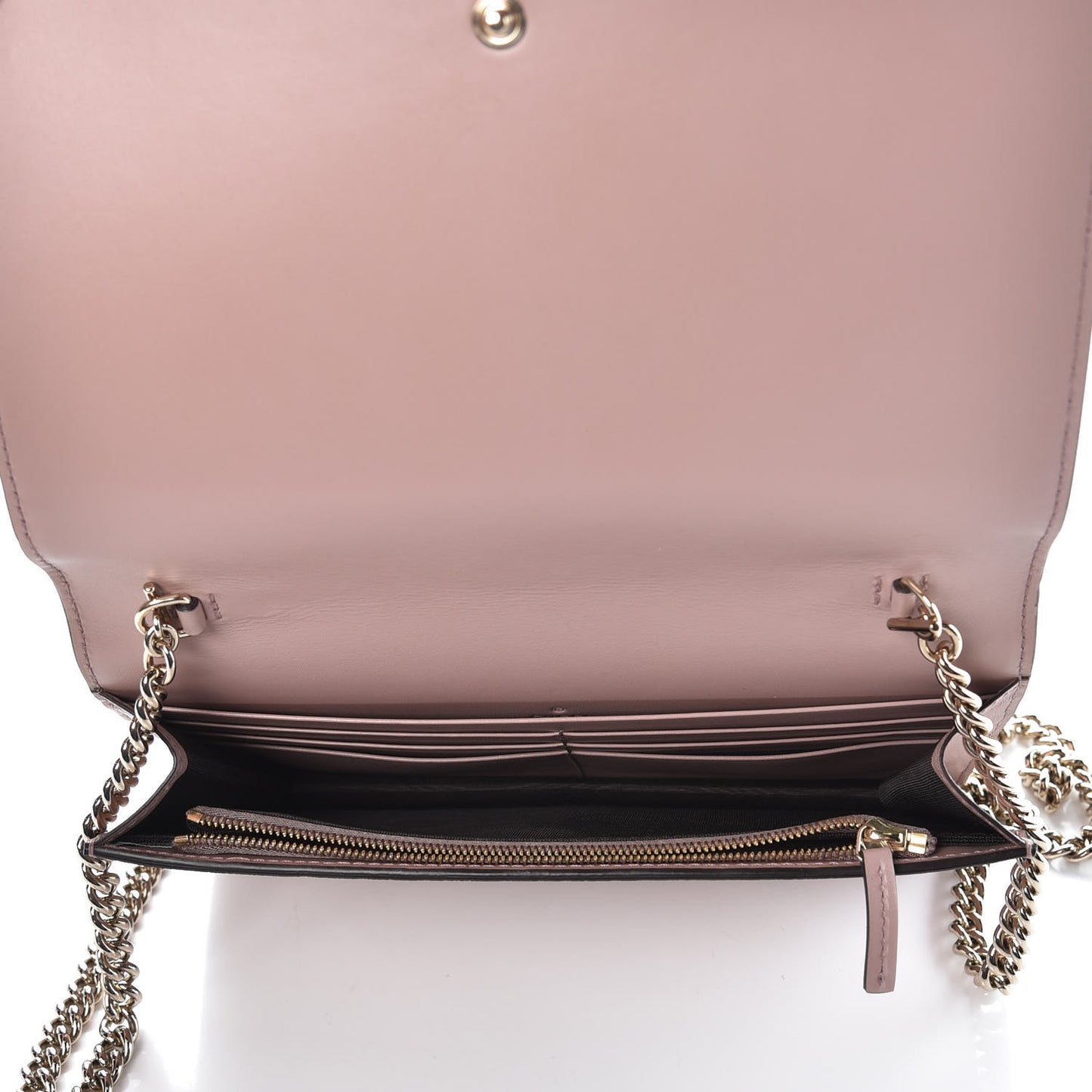 Guccissima Signature Bowy Chain Wallet Dark Cipria