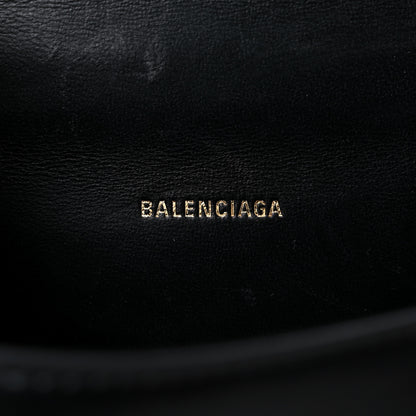 Balenciaga Shiny Box Calfskin Hourglass Top Handle Bag XS Black 6 of 16