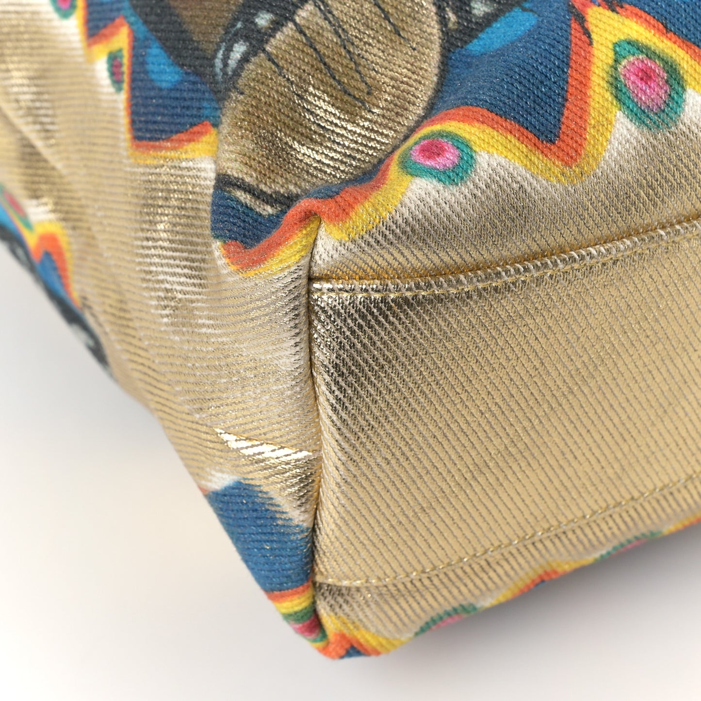 Graffiti Printed Canvas Street Spirit Tote Multicolor