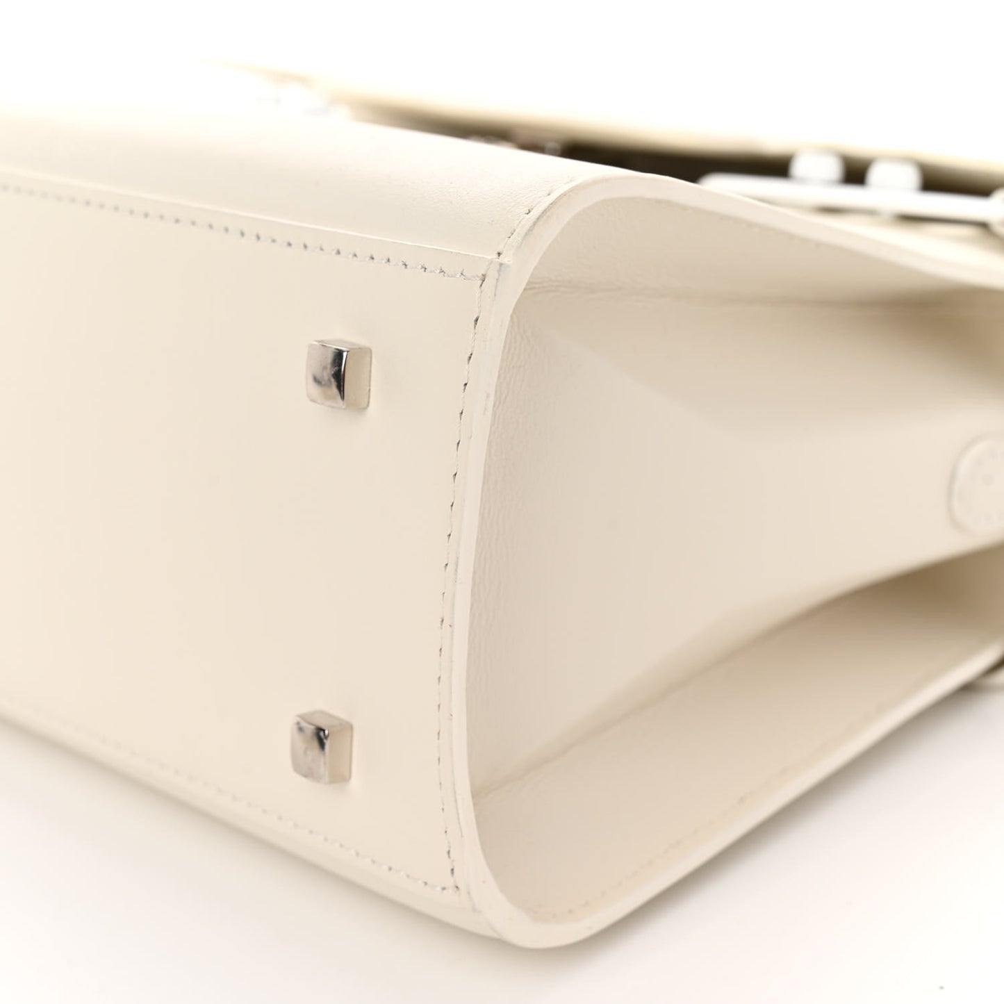 Calfskin MM Tempete Satchel Ivory