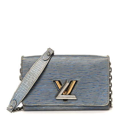 Louis Vuitton Epi Twist Chain Wallet Denim Light 1 of 10